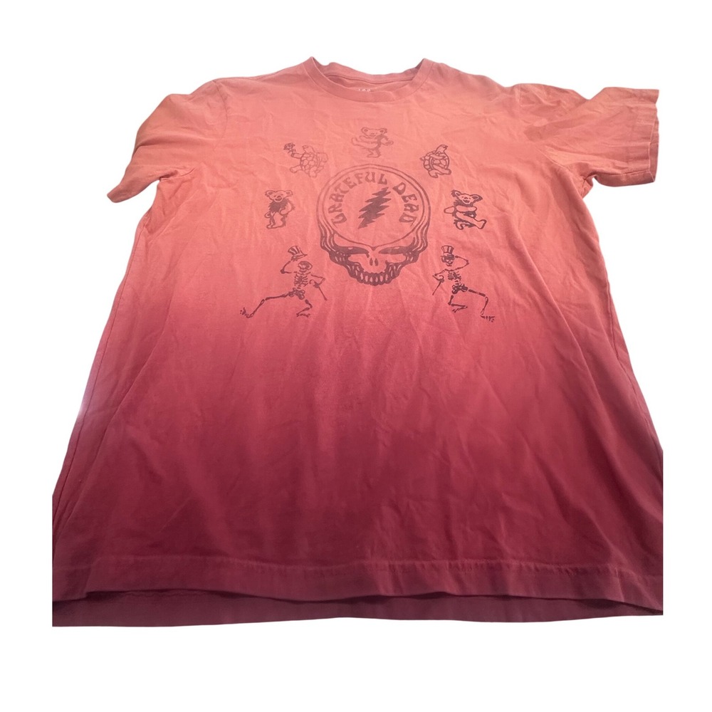 American Eagle Tailgate Grateful Dead Ombre Graphic Tee orange Red Mens L